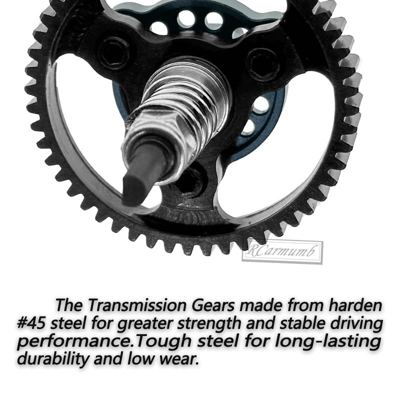 RCarmumb 53T Spur Gear Upgrades Part for Slash 4X4/VXL Stampede 4X4/VXL Rustler 4X4/VXL,53T Slipper Clutch Eliminator with Pinions Gears Set(15T 17T 19T),Hardened Steel RC Upgrades,#6878,Titanium - Image 5